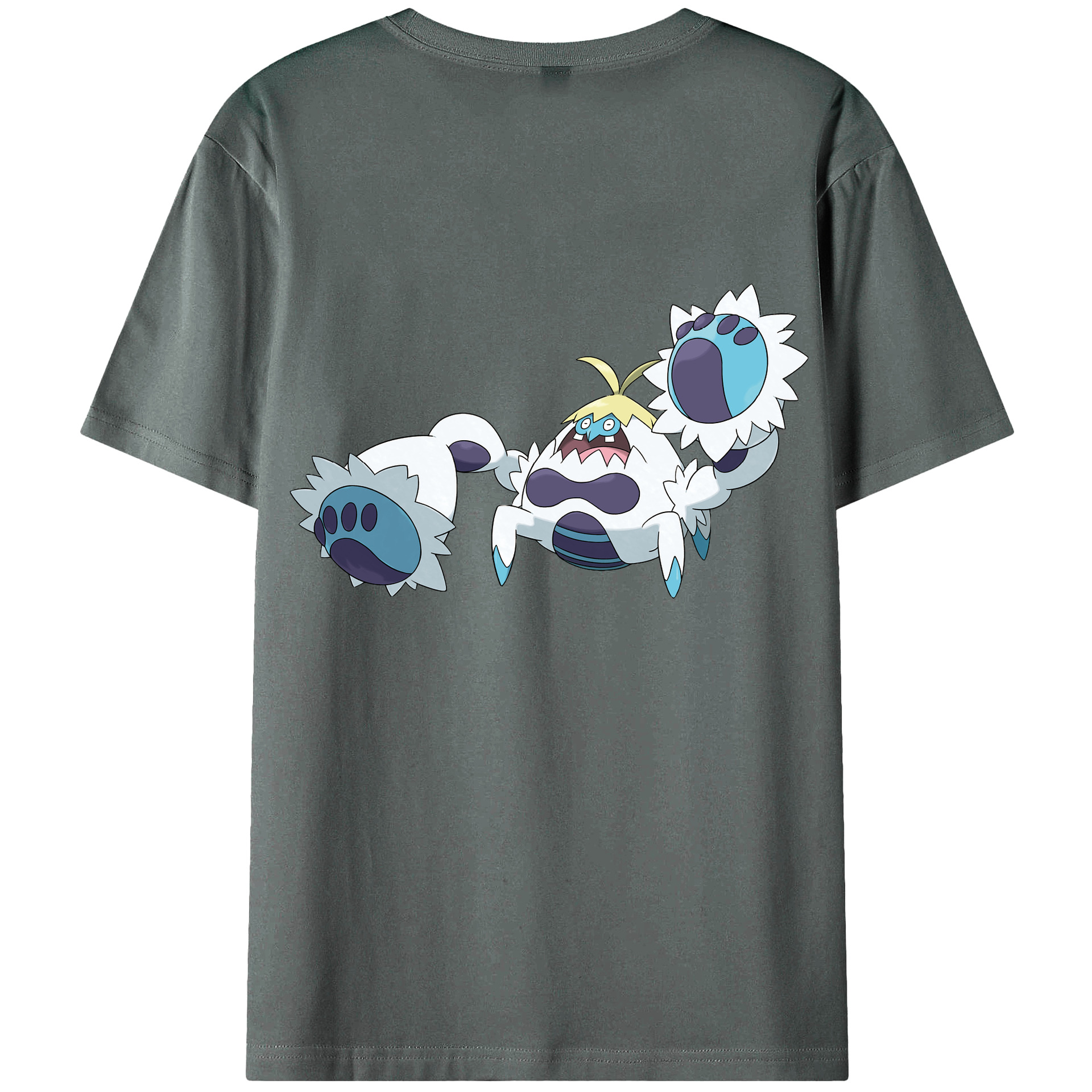 （画像用） ポケットモンスター Pokémon 綿100％ メンズ半袖Tシャツ（バックプリント） 通気性
